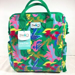 NWT Swig Life Backpack Cooler, Bright "Paradise" Print
